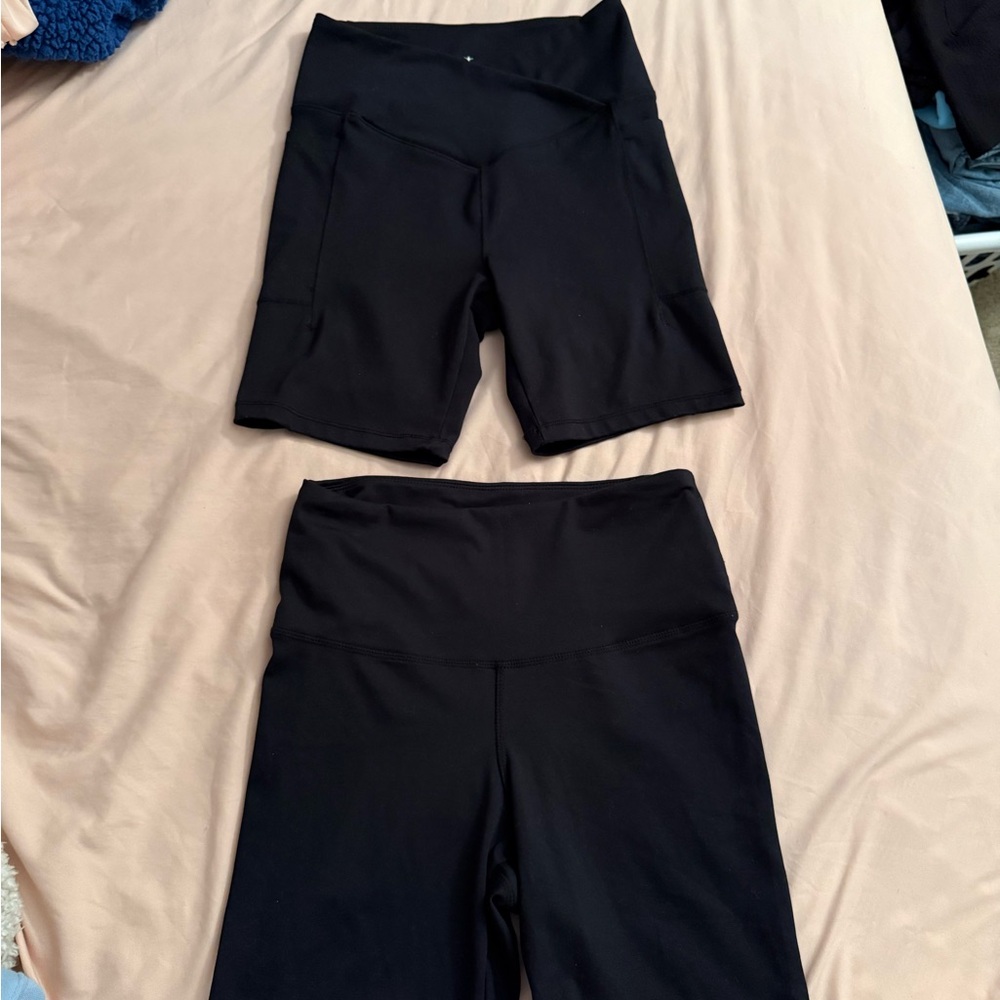 Black High-Waisted Biker Shorts